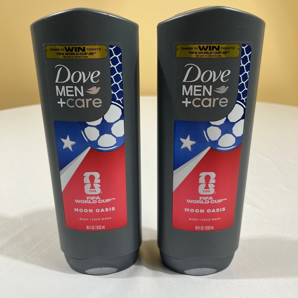 Dove Body Face Wash Men 18oz Moon Oasis FIFA World Cup 2026 Set of 2